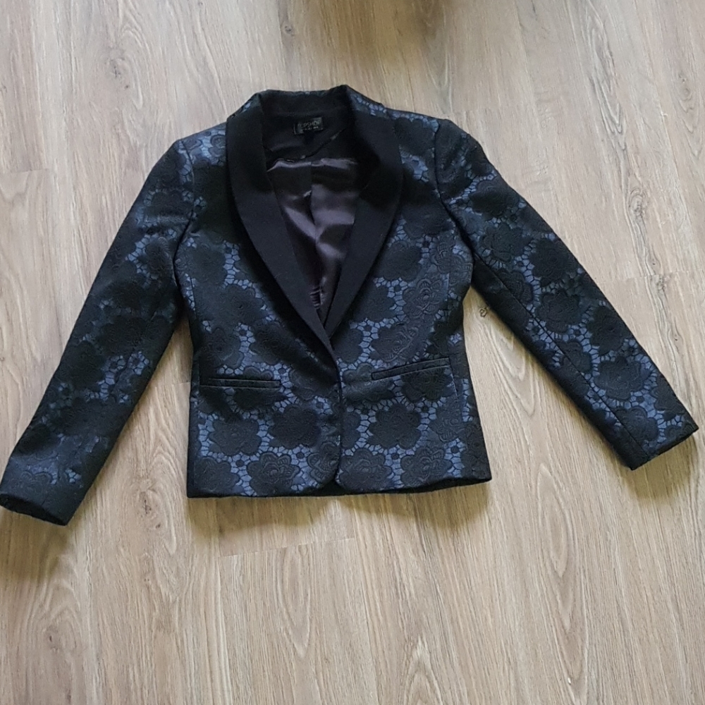 Top Shop Brocade Jacket with welt pockets